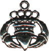 Claddagh Charm Irish Sterling Silver Pendant