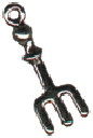 Hand Rake 3D Sterling Silver Gardening Charm Pendant