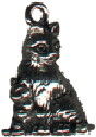 Cat with Kitten Sitting 3D Sterling Silver Charm Pendant