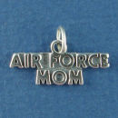 Military Air Force Mom Sterling Silver Charm Pendant