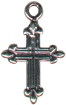Cross Small Sterling Silver Charm Pendant for Necklace or Charm Bracelet