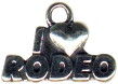 Rodeo, I Love Sterling Silver Charm Pendant