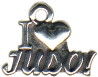 Judo, I Love Sterling Silver Charm Pendant