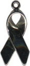 Awareness Ribbon Medium 3D Sterling Silver Charm Pendant