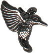 Bird, Hummingbird Small 3D Sterling Silver Charm Pendant