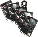 Casino Charm and Gambling Charm Sterling Silver Image