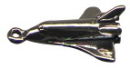 Space Shuttle 3D Sterling Silver Charm Pendant