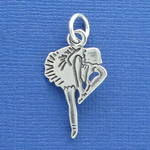 Sterling Silver Ballerina Charm Pendant