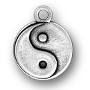 Yin Yang Sterling Silver Charm Pendant