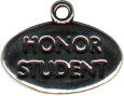 School Honor Student Word Child's Sterling Silver Charm for Charm Bracelet