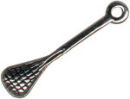 Lacrosse Stick 3D Sterling Silver Charm Pendant