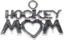 Hockey Mom Sterling Silver Charm Pendant