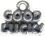 Good Luck Word Sterling Silver Charm Pendant