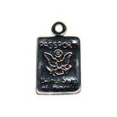 United States Passport 3D Sterling Silver Charm Pendant