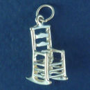 Shaker Rocking Chair 3D Sterling Silver Charm Pendant