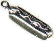 Hot Dog 3D Sterling Silver Charm Pendant