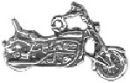 Motorcycle Sterling Silver Charm Pendant