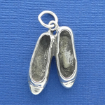 Ballet Slipper Charm Sterling Silver