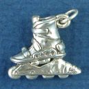 Rollerblade Inline Skate Large 3D Sterling Silver Charm Pendant