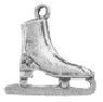 Ice Skate 3D Sterling Silver Charm Pendant