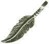 Feather Tiny 3D Sterling Silver Indian Charm Pendant
