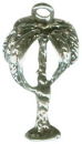 Palm Tree Sterling Silver Charm Pendant