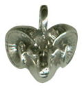 Ram Head 3D Sterling Silver Charm Pendant