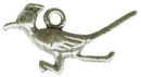 Roadrunner Bird 3D Sterling Silver Charm Pendant
