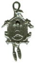 Cuckoo Clock Movable 3D Sterling Silver Charm Pendant