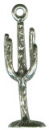 Western Organ Pipe Cactus in 3D Sterling Silver Charm Pendant