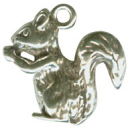 Squirrel 3D Sterling Silver Charm Pendant