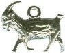 Goat 3D Sterling Silver Charm Pendant