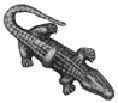 Alligator Charm or Gator Charm Sterling Silver Pendant