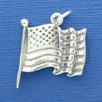 American Flag Charm Sterling Silver