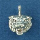 Bobcat Head a North American Wildcat, also Known as Bay Lynx Sterling Silver Charm Pendant
