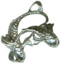 Astrology Zodiac Sign Charm Pisces 3D Sterling Silver Charm Pendant