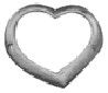 Heart Open Small Sterling Silver Charm Pendant