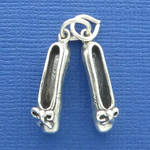 Ballet Slipper Charm Sterling Silver
