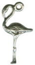 Bird: Flamingo 3D Sterling Silver Charm Pendant