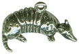 Armadillo 3D Sterling Silver Charm Pendant