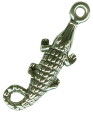 Alligator Charm or Small 3D Gator Charm Sterling Silver Pendant
