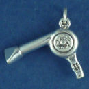 Hair Dryer Charm Sterling Silver Pendant used by Beautician