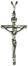 Cross with Crucifix of Jesus 3D Sterling Silver Charm Pendant