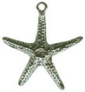 Starfish 3D Sterling Silver Charm Pendant