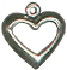 Heart Open Small Sterling Silver Charm Pendant