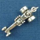 Top Fuel Dragster 3D Sterling Silver Charm Pendant
