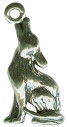 Coyote Howling 3D Sterling Silver Charm Pendant
