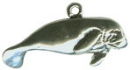 Manatee Charm Small Sterling Silver Pendant