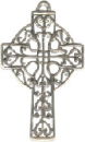 Cross with Filigree and Lace Design Sterling Silver Charm Pendant