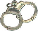 Handcuffs Police Occupation 3D Sterling Silver Charm Pendant
